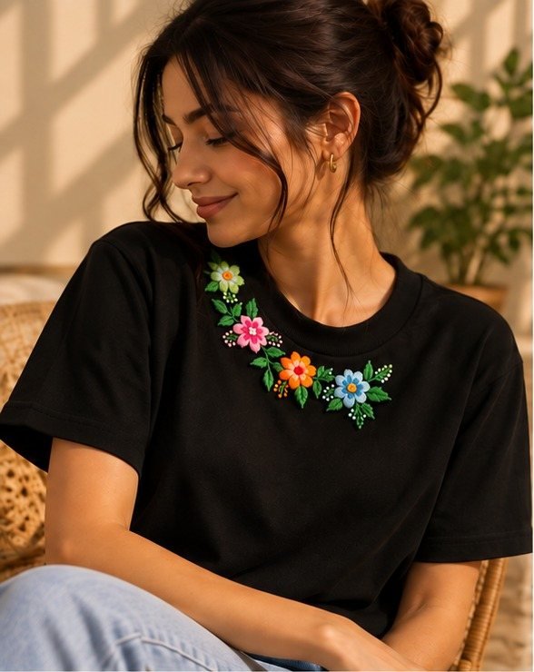 Wildflower Collar Tee